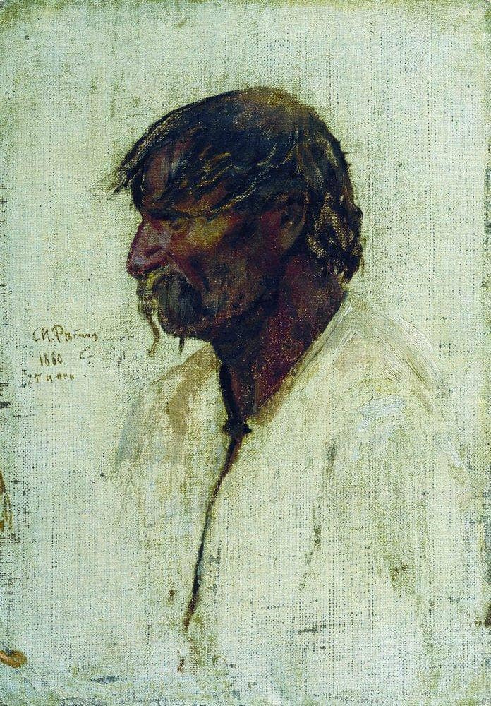 Ukrainian peasant by Ilya Repin — hand-painted botanical oil painting reproduction on canvas