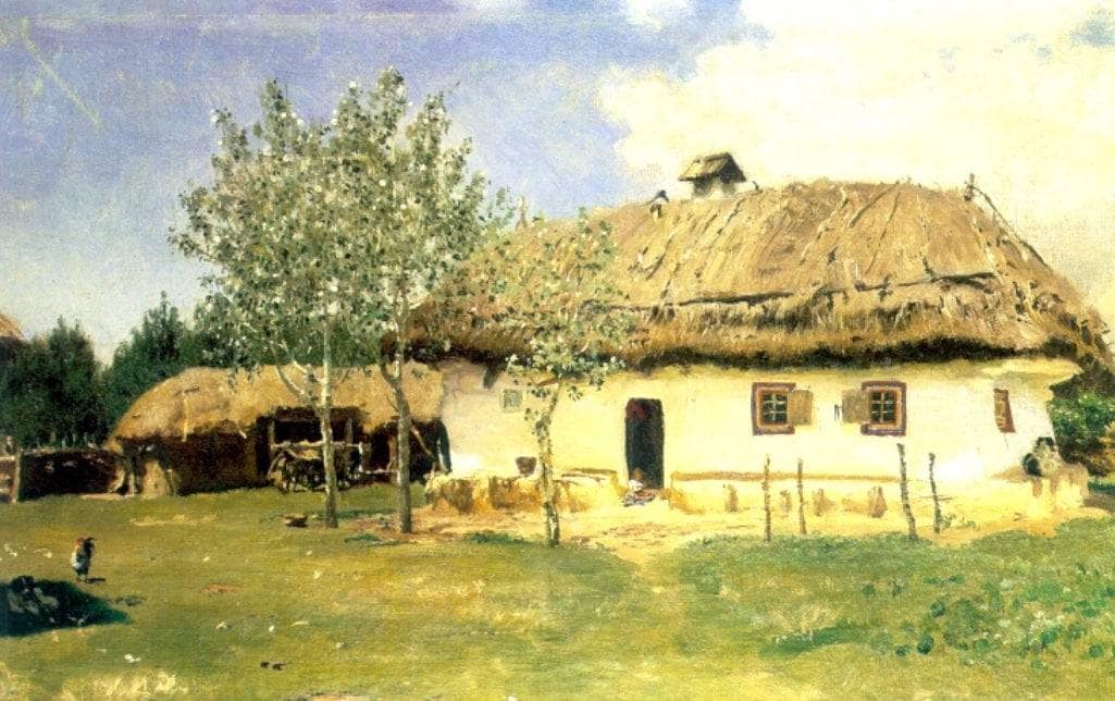 Ukrainian peasant house by Ilya Repin — hand-painted landscape oil painting reproduction on canvas