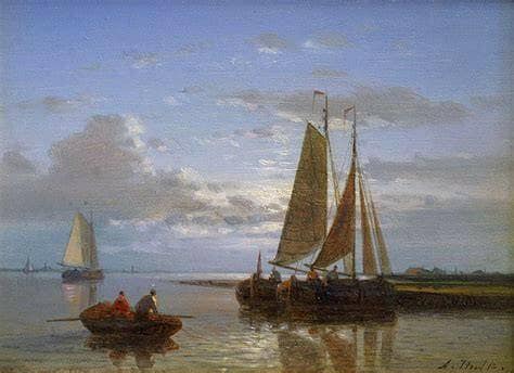 [Unkown] 10 by Abraham Hulk Sr. — hand-painted seascapes oil painting reproduction on canvas