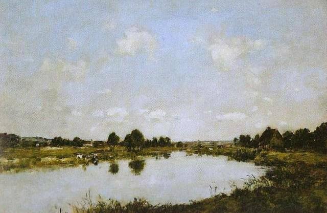 Untitled by Eugene Boudin — hand-painted botanical oil painting reproduction on canvas