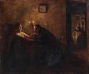 Unwanted Advances by Isidoro Grünhut — portraits oil painting wall art, Realism