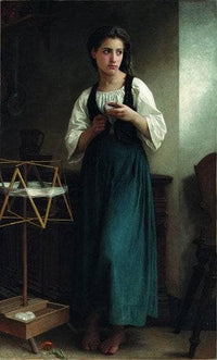 Unwinding machine by William-Adolphe Bouguereau — hand-painted portrait oil painting reproduction on canvas