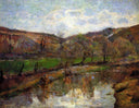 Upstream of Pont-Aven by Paul Gauguin — seascapes oil painting wall art, Post Impressionism