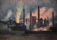 Usines près de Charleroi by Maximilien Luce — hand-painted abstract oil painting reproduction on canvas