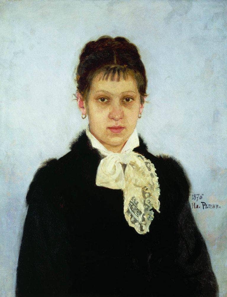 V.A. Repina by Ilya Repin — hand-painted portrait oil painting reproduction on canvas