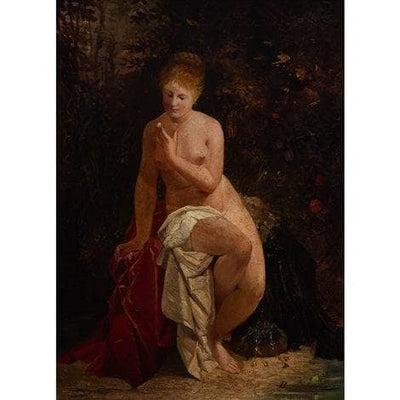 Woodland bather holding a butterfly by Vaclav Brozik — oil painting reproduction