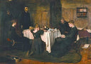 The Lord gave and the Lord hath taken away, Blessed be the Name of the Lord by Frank Holl — group oil painting wall art, Realism