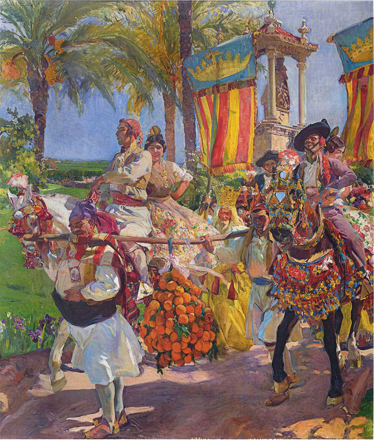 Valencia, Couples on horseback - Joaquín Sorolla