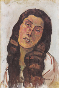Valentine Gode Darel, with disheveled hair by Ferdinand Hodler — hand-painted portrait oil painting reproduction on canvas