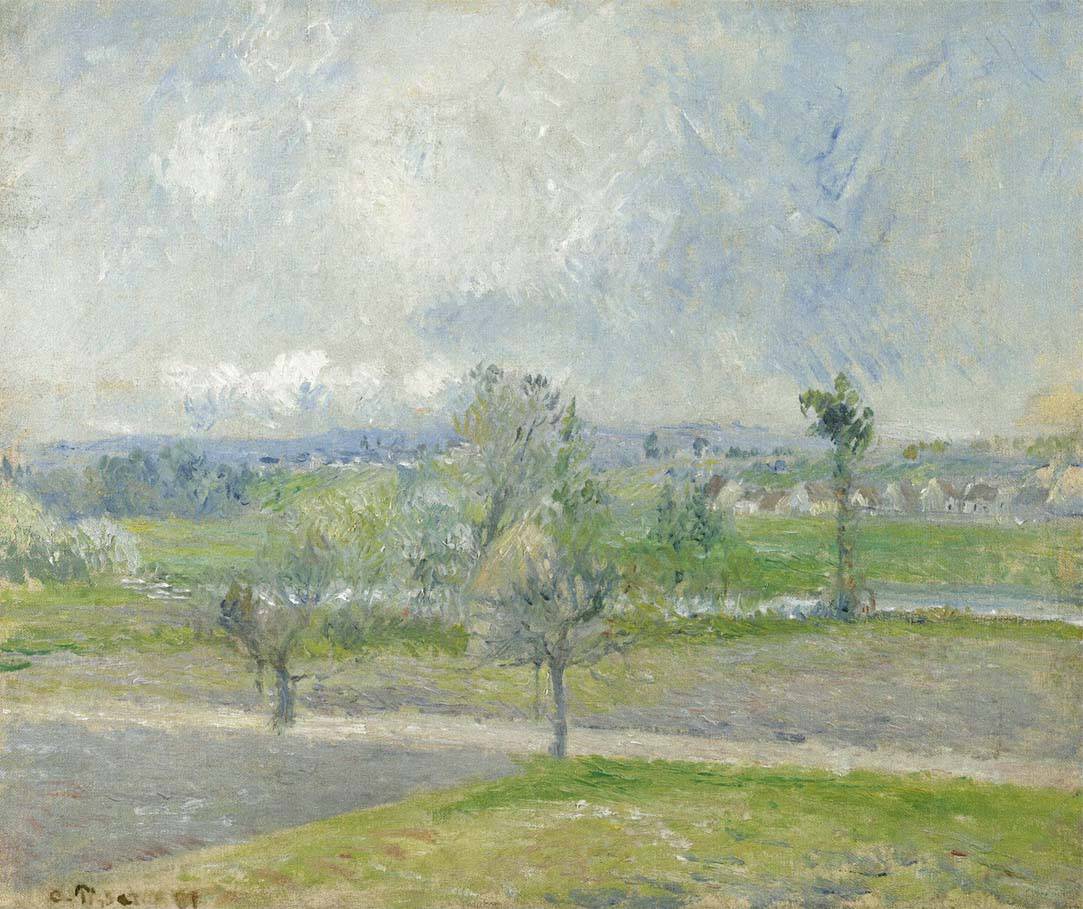 Valhermeil near Oise, Rain effect - Camille Pissarro