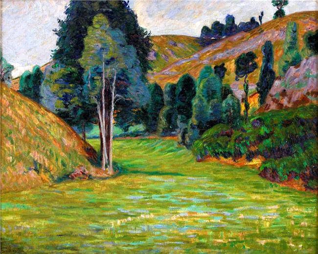 Valley in Pontgibaud by Armand Guillaumin — hand-painted botanical oil painting reproduction on canvas