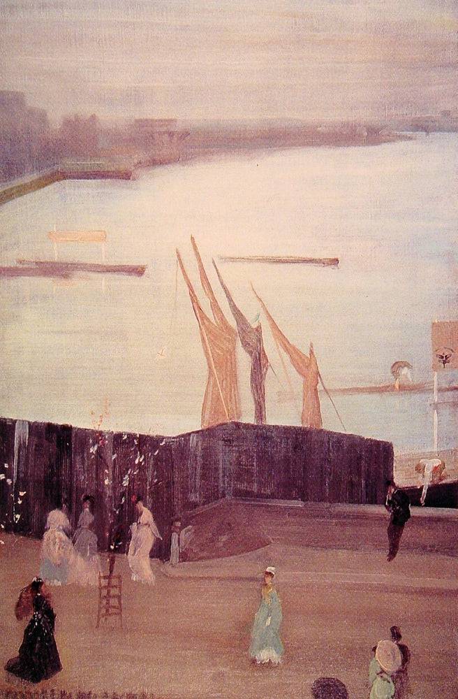 Variations in Pink and Grey: Chelsea - James McNeill Whistler