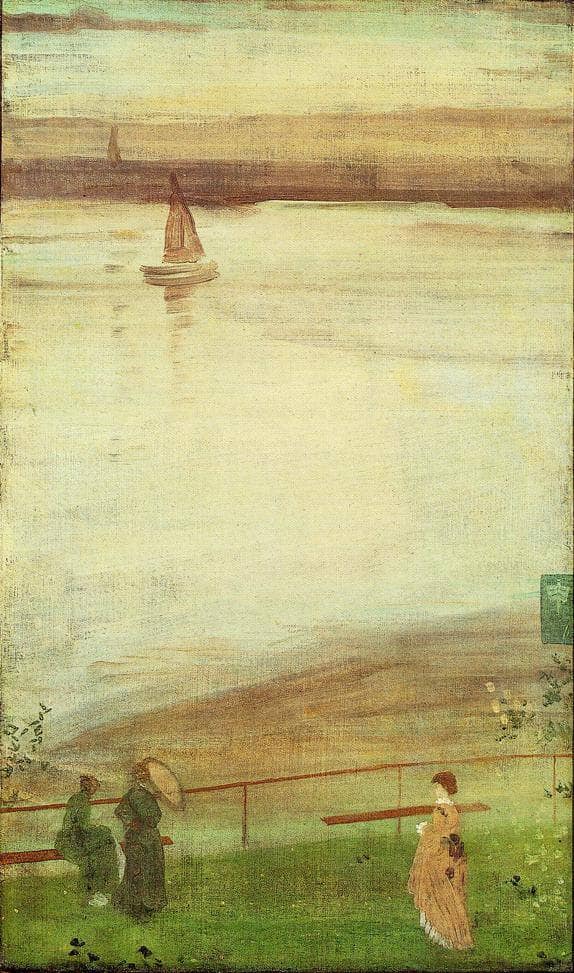 Variations in Violet and Green by James McNeill Whistler — hand-painted landscape oil painting reproduction on canvas