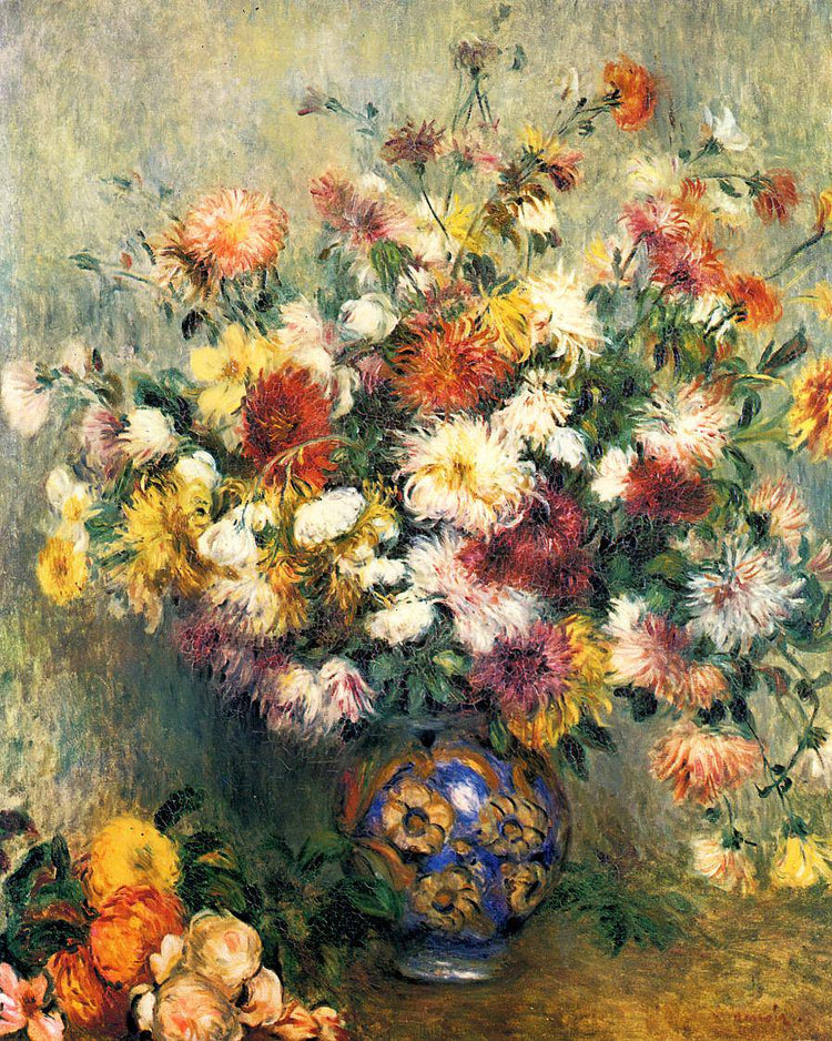 Vase of Chrysanthemums - Pierre-Auguste Renoir