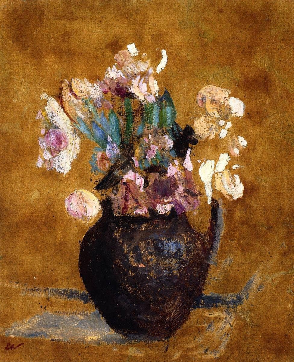 Vase of Flowers by Edouard Vuillard — hand-painted botanical oil painting reproduction on canvas