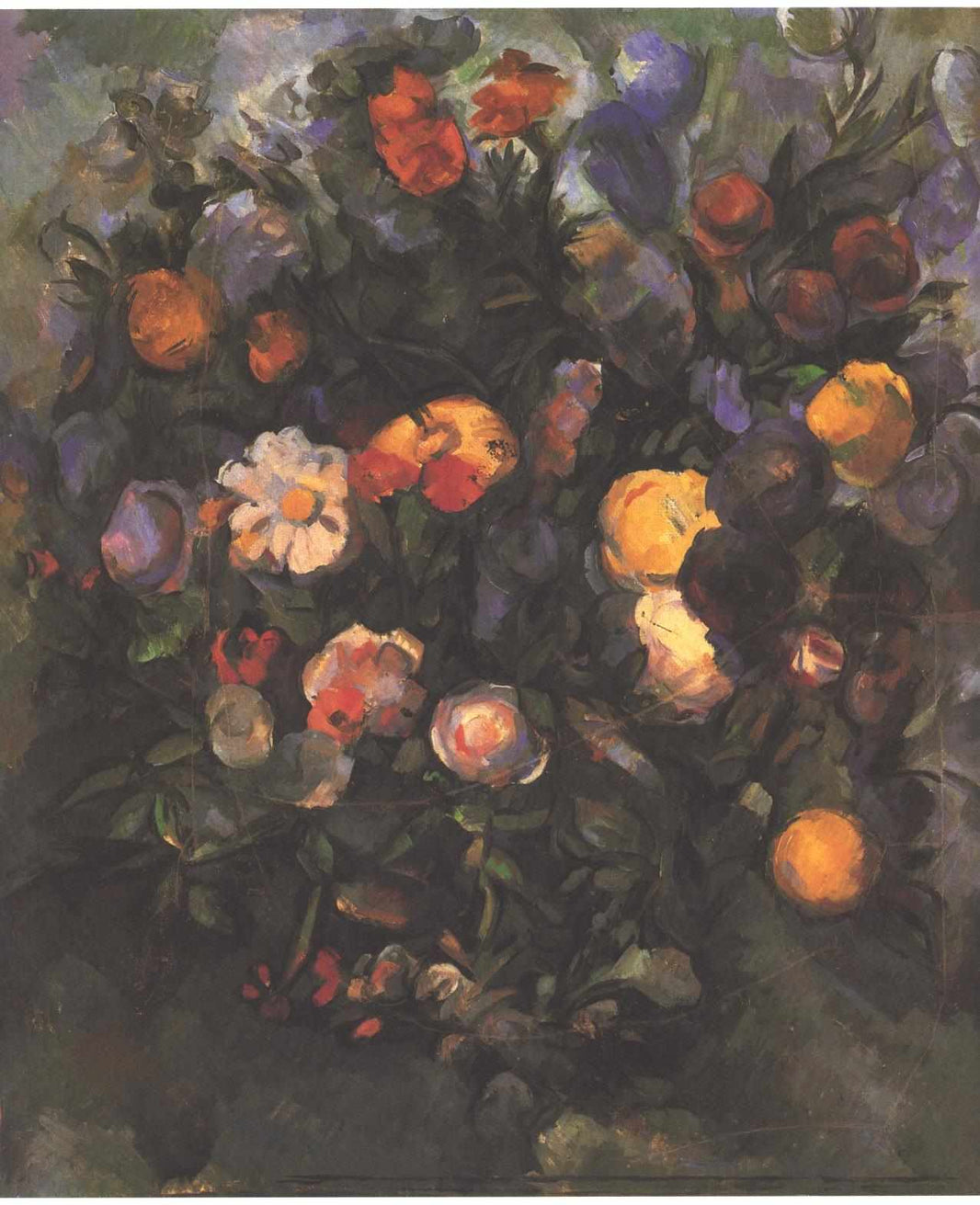 Vase of Flowers by Paul Cezanne — hand-painted botanical oil painting reproduction on canvas
