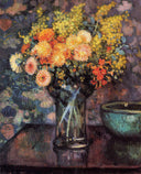 Vase of Flowers by Theo van Rysselberghe — hand-painted botanical oil painting reproduction on canvas
