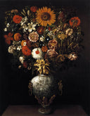 Vase of Flowers by Tomás Yepes — hand-painted still oil painting reproduction on canvas
