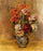 Vase of Gladiolas and Roses in home office