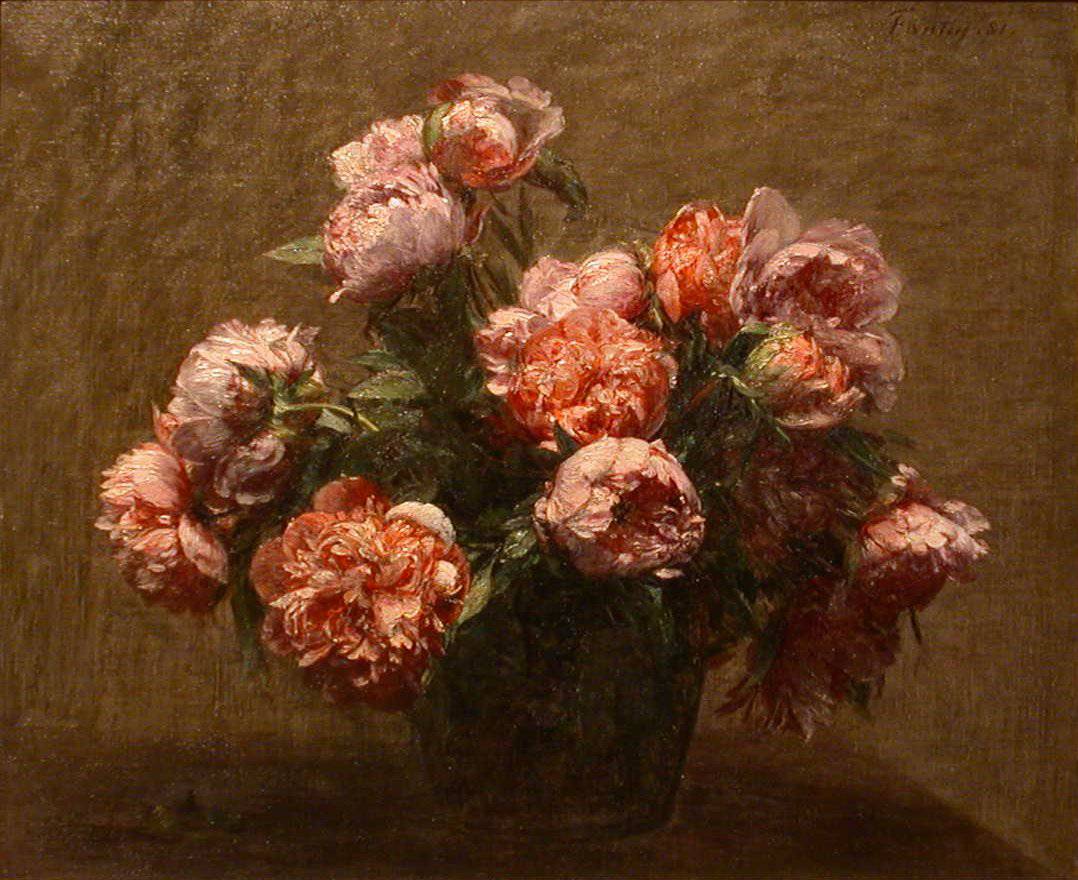 Vase of Peonies - Henri Fantin-Latour