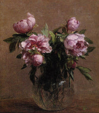 Vase of Peonies by Henri Fantin-Latour — hand-painted botanical oil painting reproduction on canvas