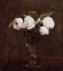 Vase of Roses by Henri Fantin-Latour — hand-painted botanical oil painting reproduction on canvas