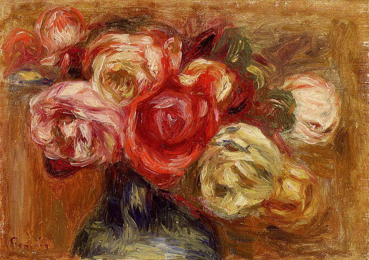 Vase of Roses - Pierre-Auguste Renoir