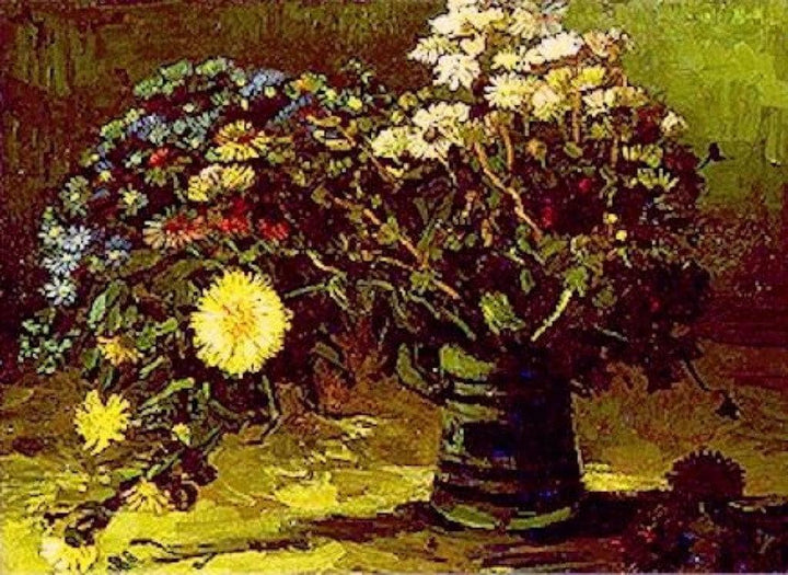 Vase with Daisies by Vincent van Gogh — hand-painted botanical oil painting reproduction on canvas