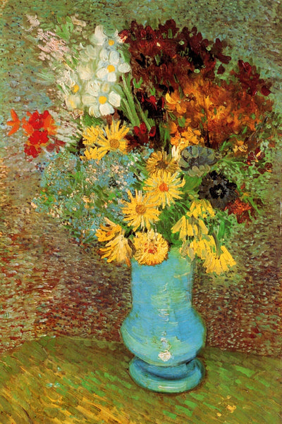 Vase with Daisies and Anemones in living room