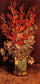 Vase with Gladioli and Carnations in dining room