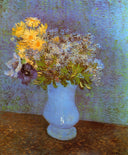 Vase with Lilacs, Daisies and Anemones by Vincent van Gogh — flower oil painting wall art, Post Impressionism