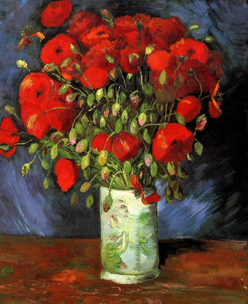 Vase with Red Poppies on gallery wrap