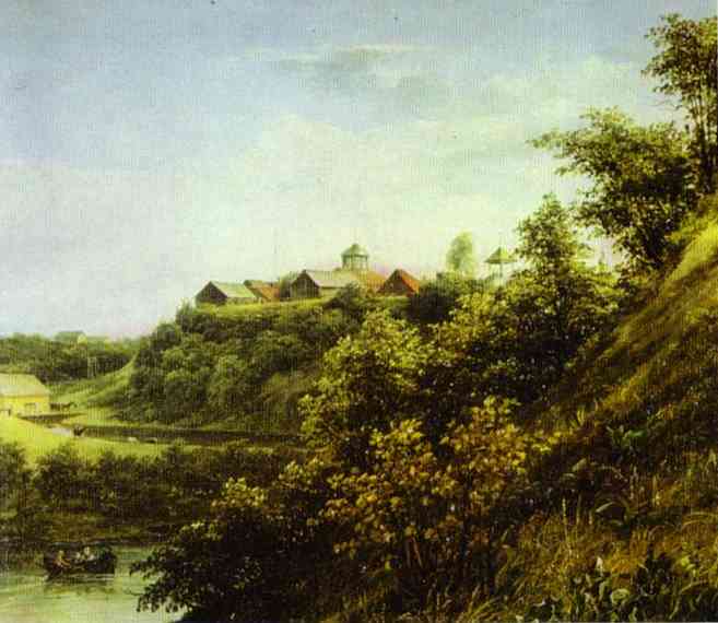 Vasilkovo by Mikhail Lebedev — hand-painted botanical oil painting reproduction on canvas