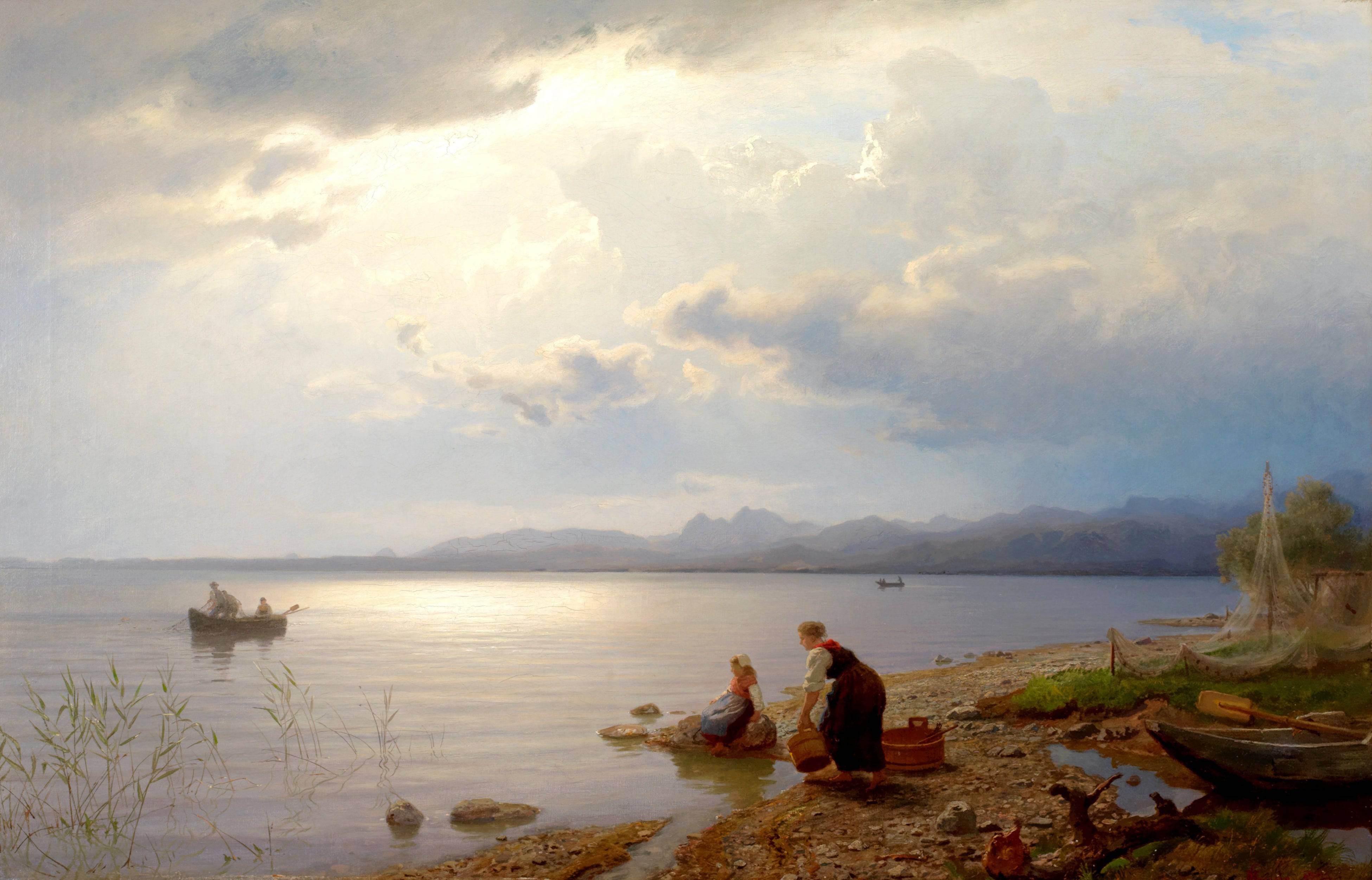 Ved Bredden Av Chiemsee - Hans Gude