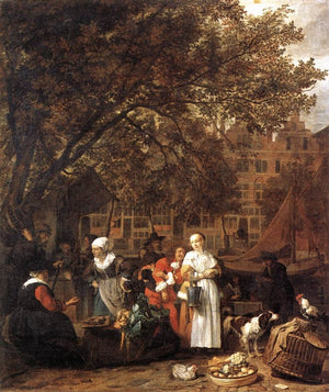 Vegetable Market in Amsterdam - Gabriel Metsu