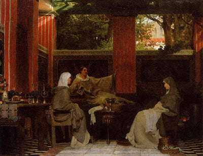 Venantius Fortunatus Reading His Poems to Radegonda VI in dining room