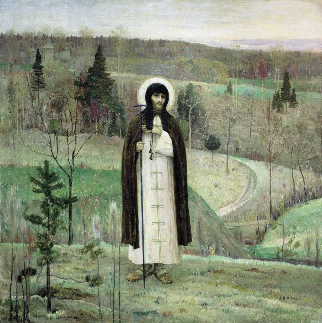 Venerable Sergius of Radonezh by Mikhail Nesterov — hand-painted cultural oil painting reproduction on canvas