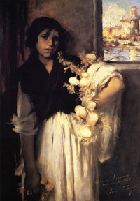 Venetian Onion Seller by John Singer Sargent — hand-painted portrait oil painting reproduction on canvas