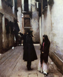 Venetian Street by John Singer Sargent — hand-painted architectural oil painting reproduction on canvas