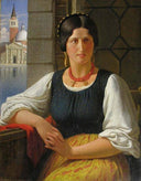 Venetian Woman by Ditlev Blunck — hand-painted portrait oil painting reproduction on canvas