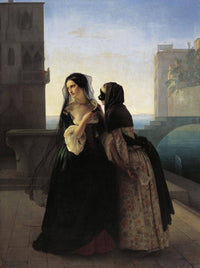 Vengeance is Sworn by Francesco Hayez — hand-painted portrait oil painting reproduction on canvas
