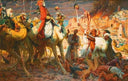 Vengeance Of The Sons Of Antar by Nasreddine Dinet — group oil painting wall art, Orientalism