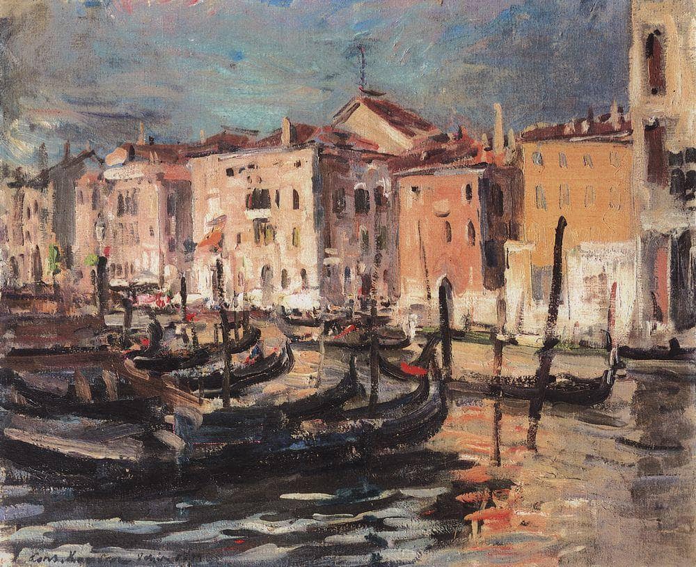 Venice by Konstantin Korovin — hand-painted architectural oil painting reproduction on canvas