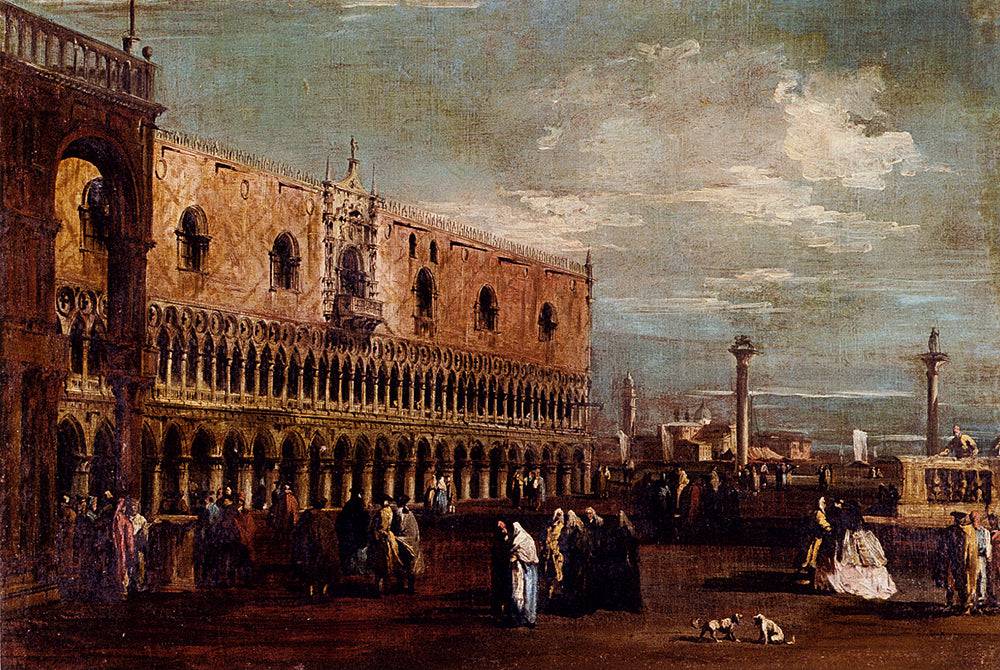 Venice, a View of the Piazzetta Looking South with the Palazzo Ducale - Francesco Guardi