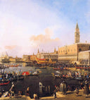 Venice, Bacino di San Marco on Ascension Day by Canaletto — hand-painted cultural oil painting reproduction on canvas