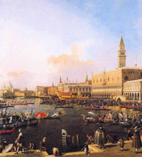 Venice, Bacino di San Marco on Ascension Day by Canaletto — hand-painted cultural oil painting reproduction on canvas