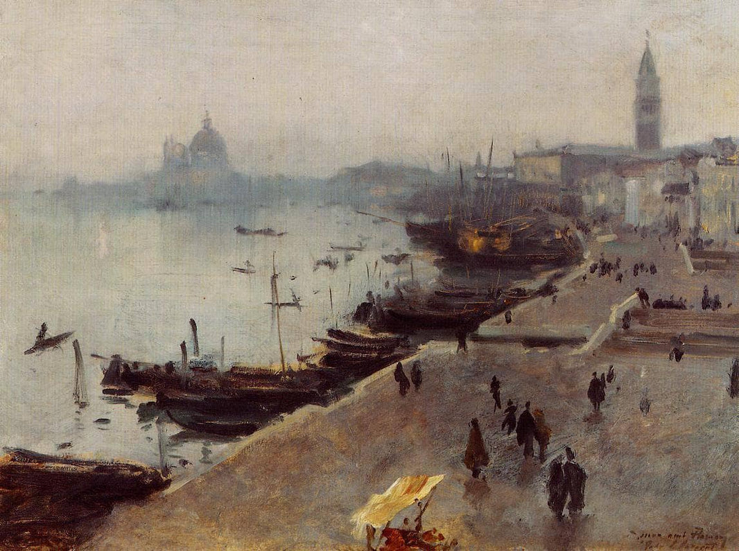 Venice in Grey Weather by John Singer Sargent — hand-painted architectural oil painting reproduction on canvas