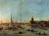 Venice: The Dogana with the Giudecca by Francesco Guardi — hand-painted landscape oil painting reproduction on canvas