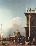 Venice,  The Piazzetta Looking South west towards Santa Maria della Salute by Canaletto — city oil painting wall art, Baroque