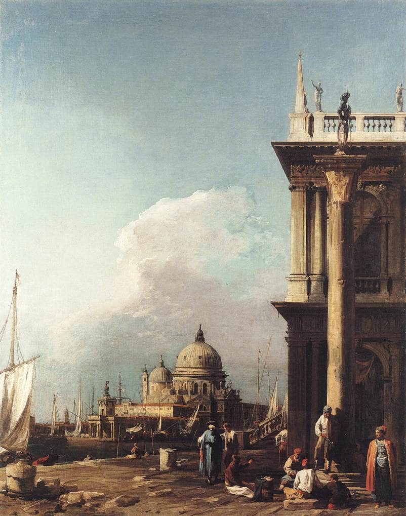 Venice,  The Piazzetta Looking South west towards Santa Maria della Salute - Canaletto